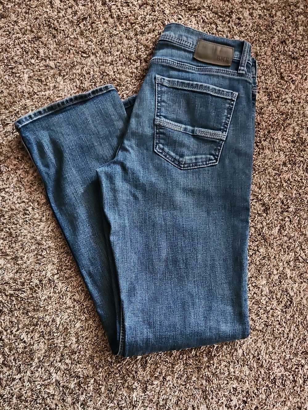 BKE Men’s Bootcut Jeans - Blue Wash